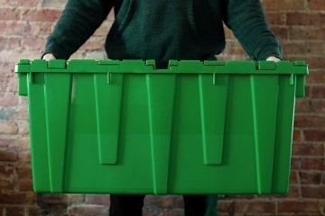 plastic moving boxes